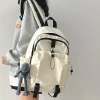A simple and fashionable backpack for college students, junior high school and senior high school students, a trendy brand for women, a large-capacity casual travel backpack for men Specification image
